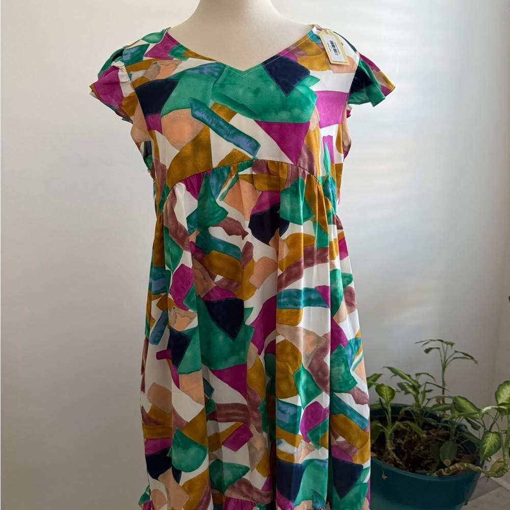 JODIFL Multicolor Abstract Midi Dress